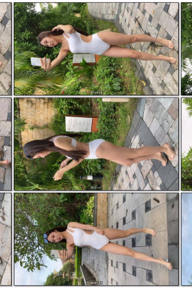 白色比基尼美女