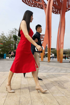 心灵街拍62期红裙19p
