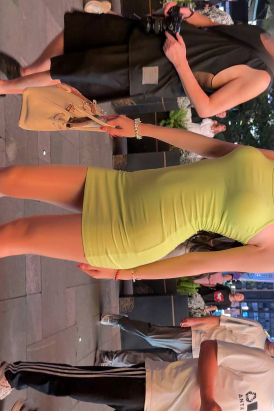 黄色吊带包臀裙（视频版）