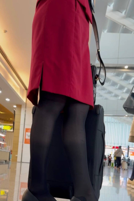 空服员黑丝高跟性感小腿