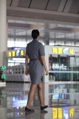 高铁动车动姐制服丝袜